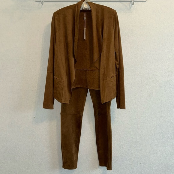 Max Studio Pants - MAX STUDIO VICUÑA LEGGINGS MATCHING JACKET SET LARGE MICROSUEDE